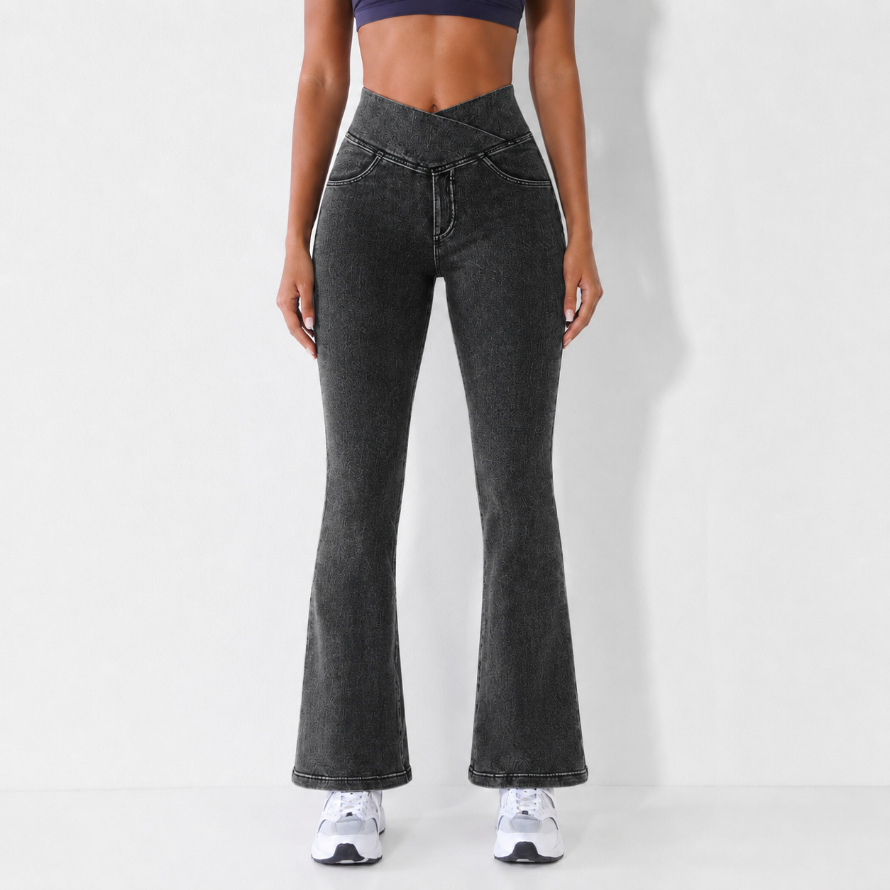 Women's High-Waisted Flared Jeans