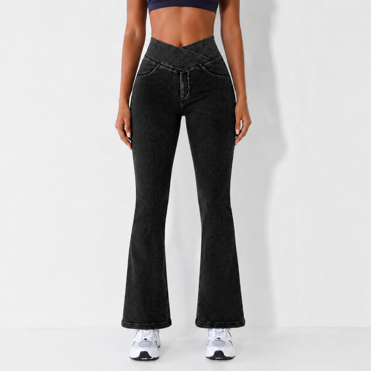 Women's High-Waisted Flared Jeans