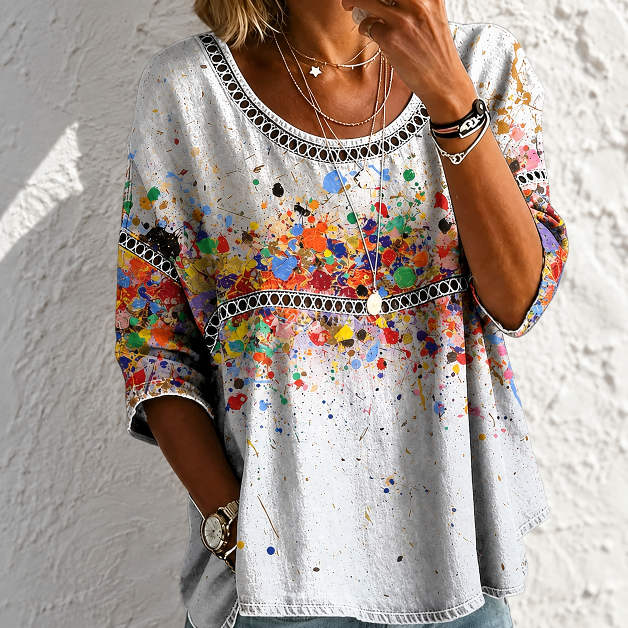 New Arrivals🔥 Women's Vintage Abstrct Casual Loose Blouse Shirt