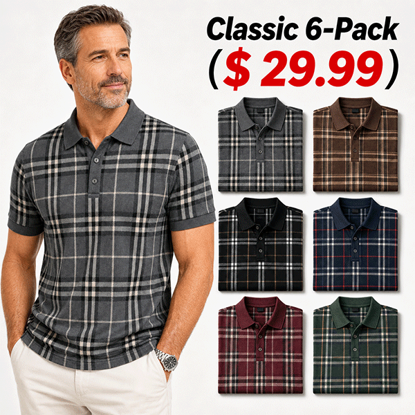 Men's and Women's Plaid Short Sleeve Polo Shirt