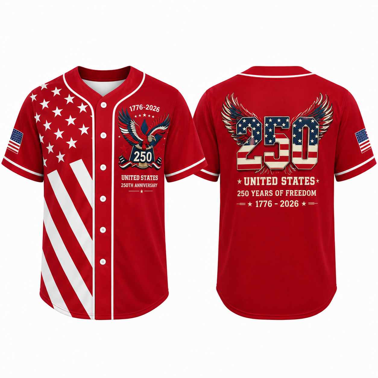 USA 250th Anniversary Baseball Jersey-women's