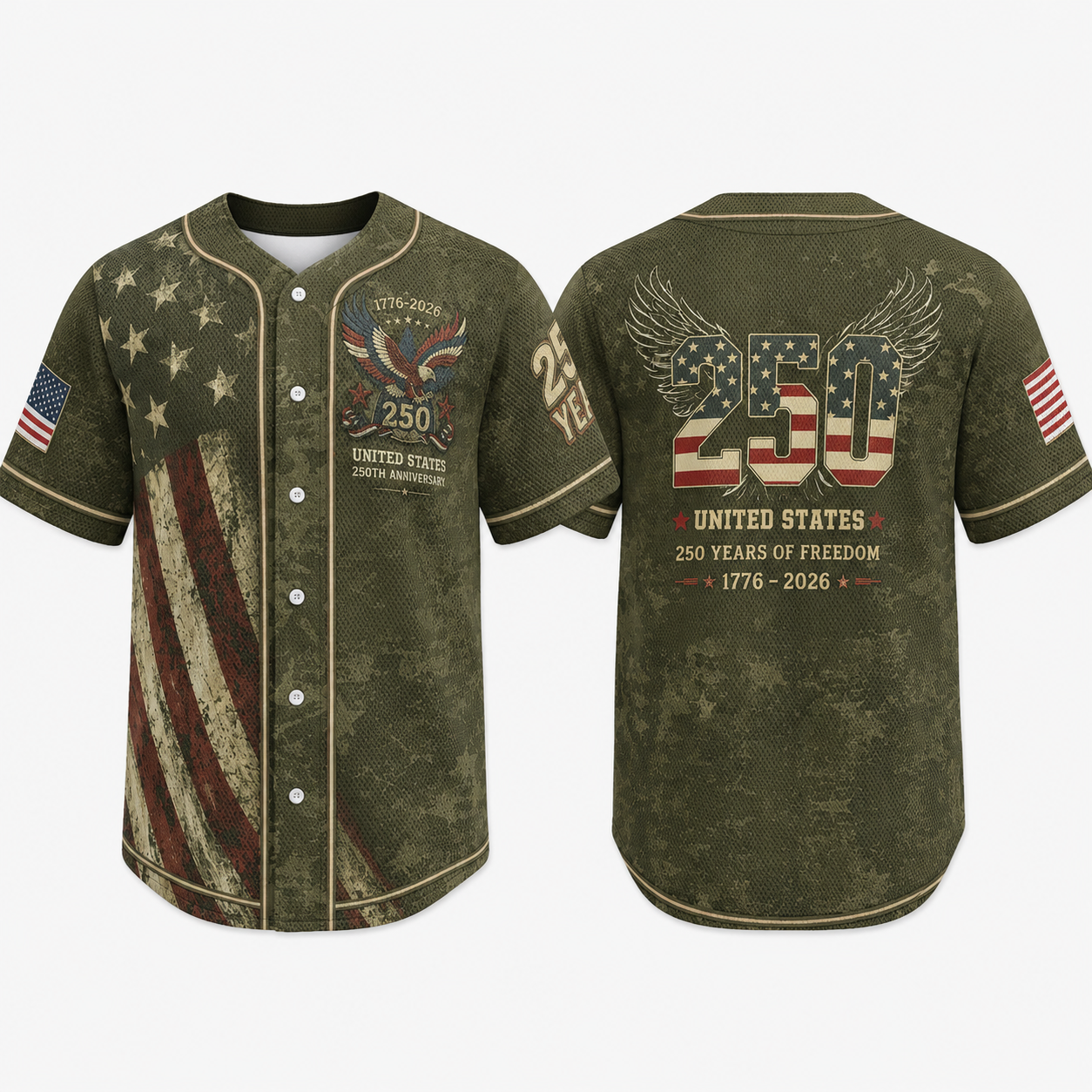 USA 250th Anniversary Baseball Jersey-women's