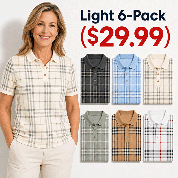 Men's and Women's Plaid Short Sleeve Polo Shirt