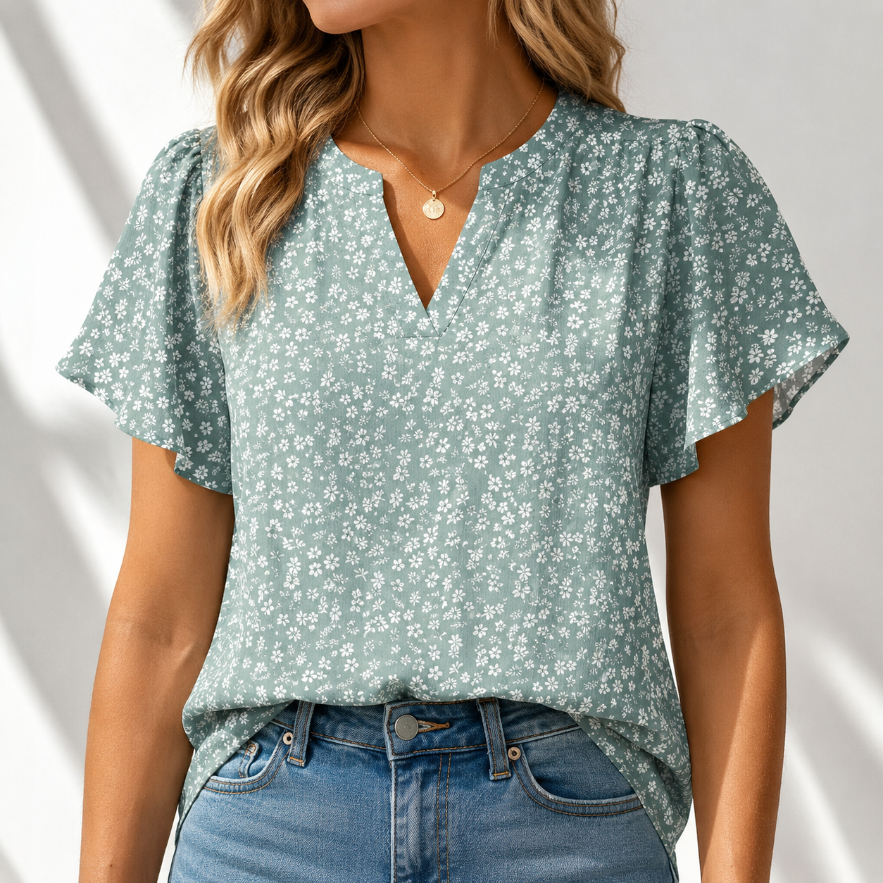Womens Dressy Casual Shirts Short Sleeve V Neck Work Blouse Business Casual Summer Chiffon Tops