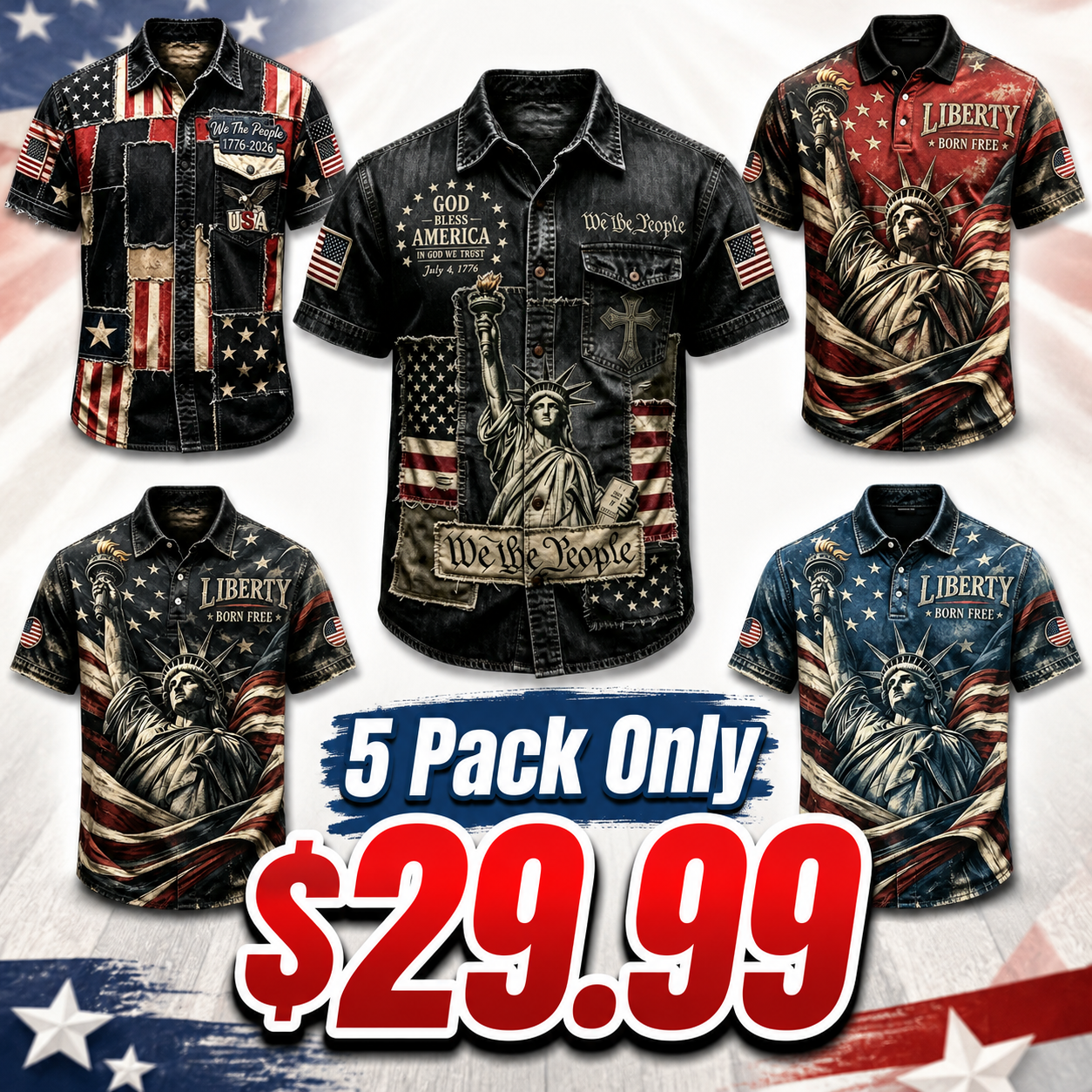 Men’s Vintage Patriotic Short Sleeve Button Down Shirt, American Flag Graphic Casual Summer Shirt, Relaxed Fit Americana Holiday Top for 40+ Men