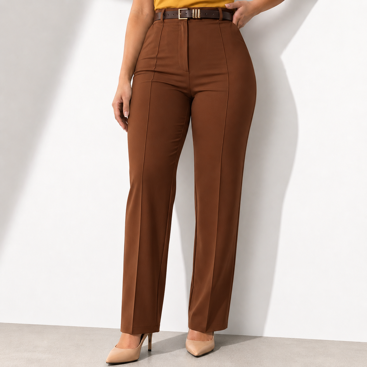 Work Pants for Women High Waist Straight Leg Work Pants Business Casual Trousers
