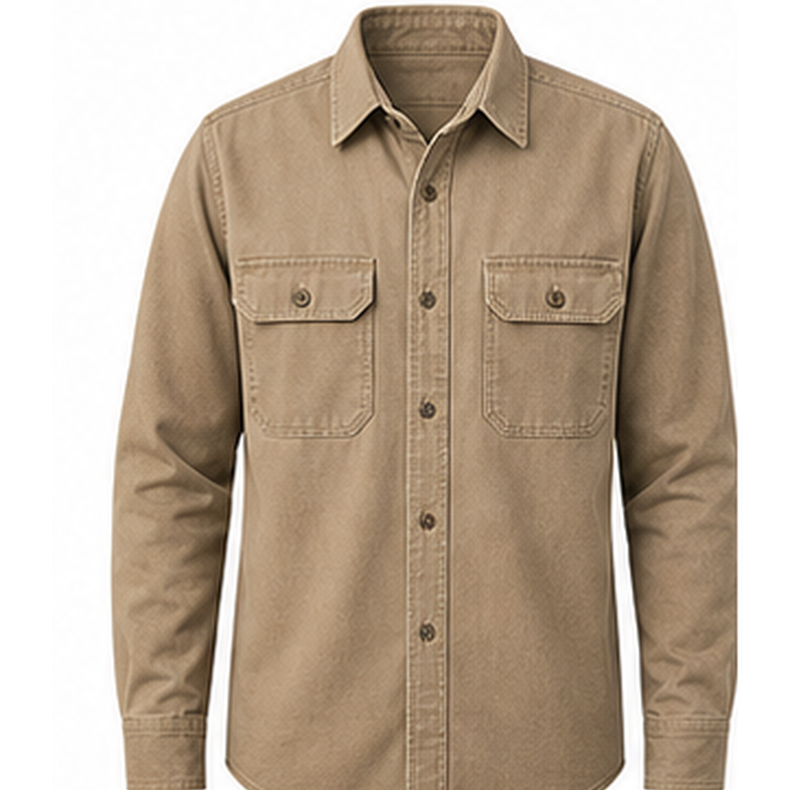 Men's Rugged Long Sleeve Twill Work Shirts