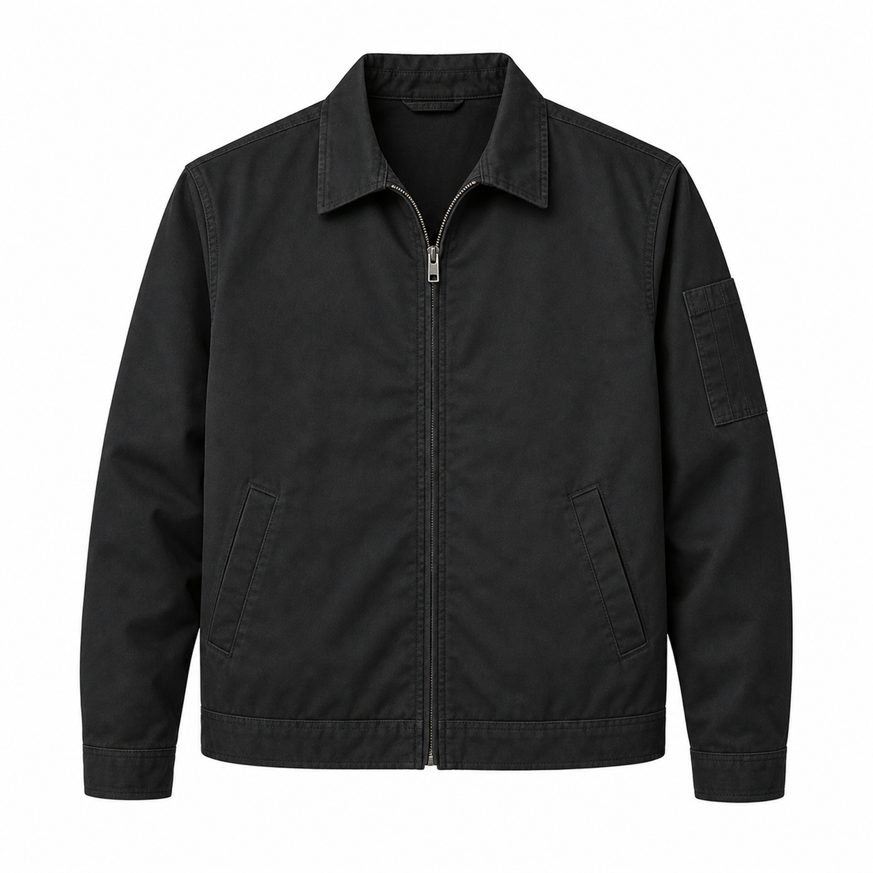 Black - Men's Lightweight Zip-Front Work Jackets