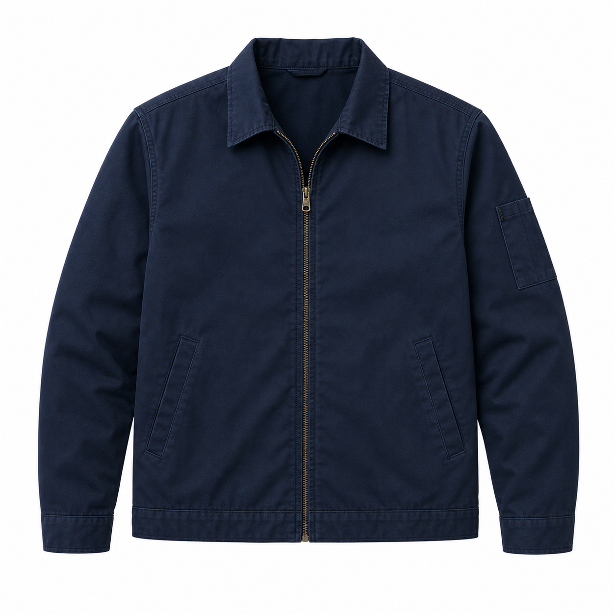 Dark Navy - Men's Lightweight Zip-Front Work Jackets