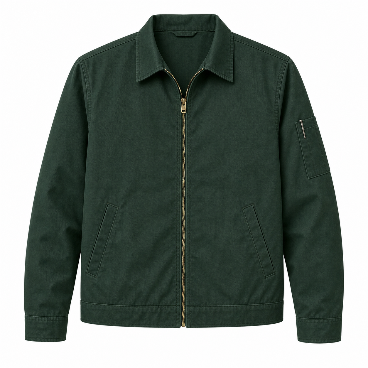 Forest Green - Men's Lightweight Zip-Front Work Jackets