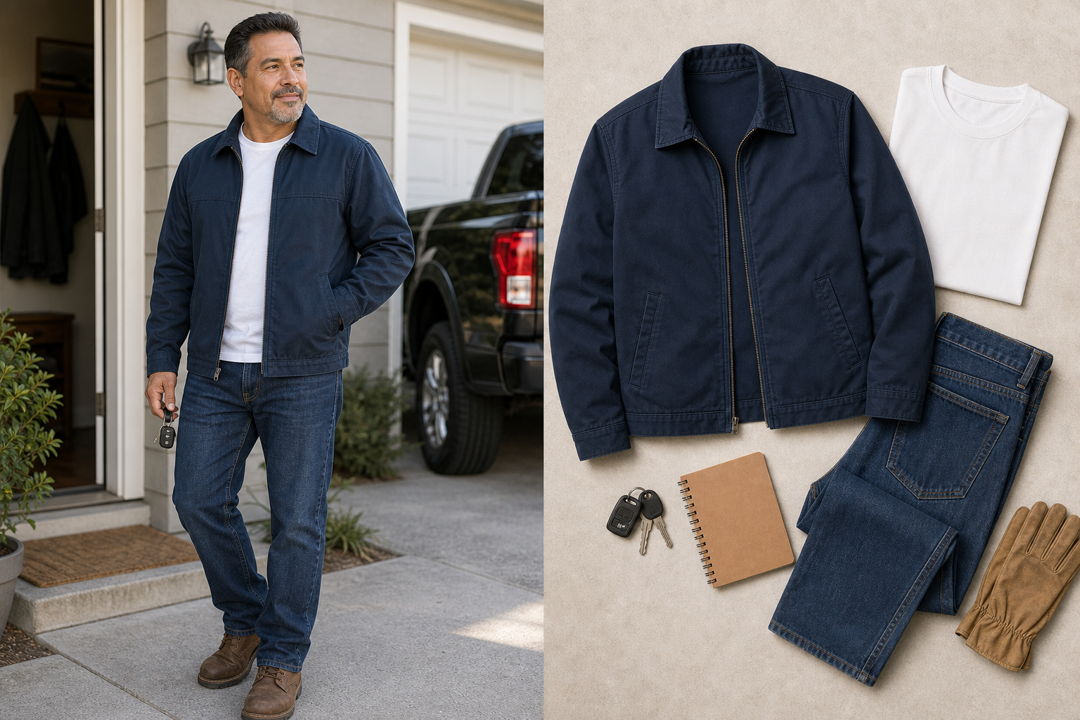 Men's Lightweight Zip-Front Work Jackets