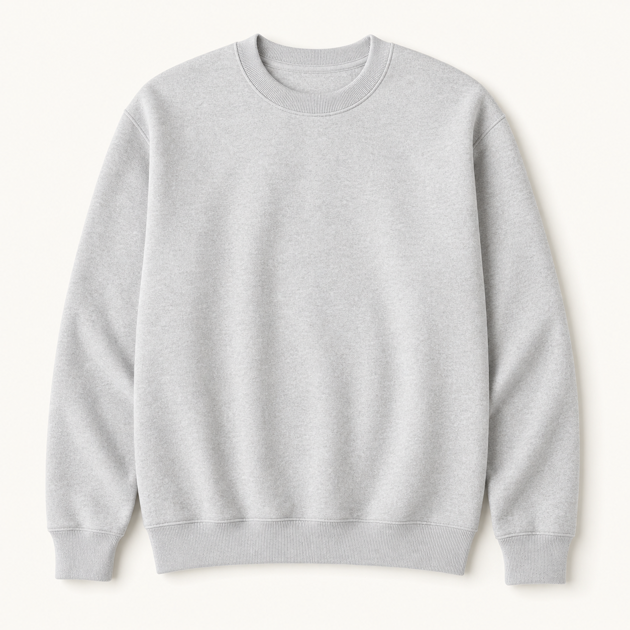 Ash - Men's Basic Fleece Crewneck Sweatshirts