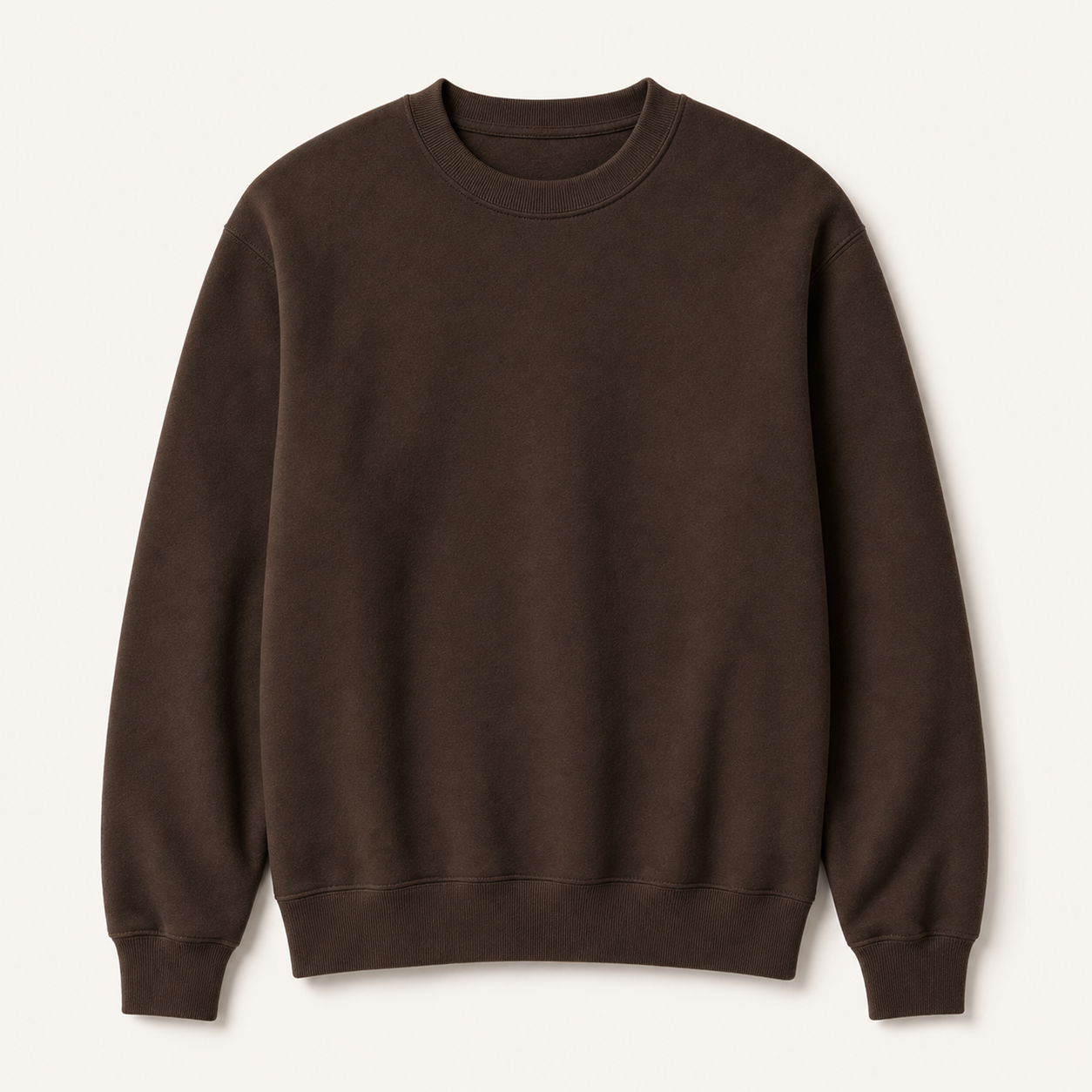 Dark Chocolate - Men's Basic Fleece Crewneck Sweatshirts