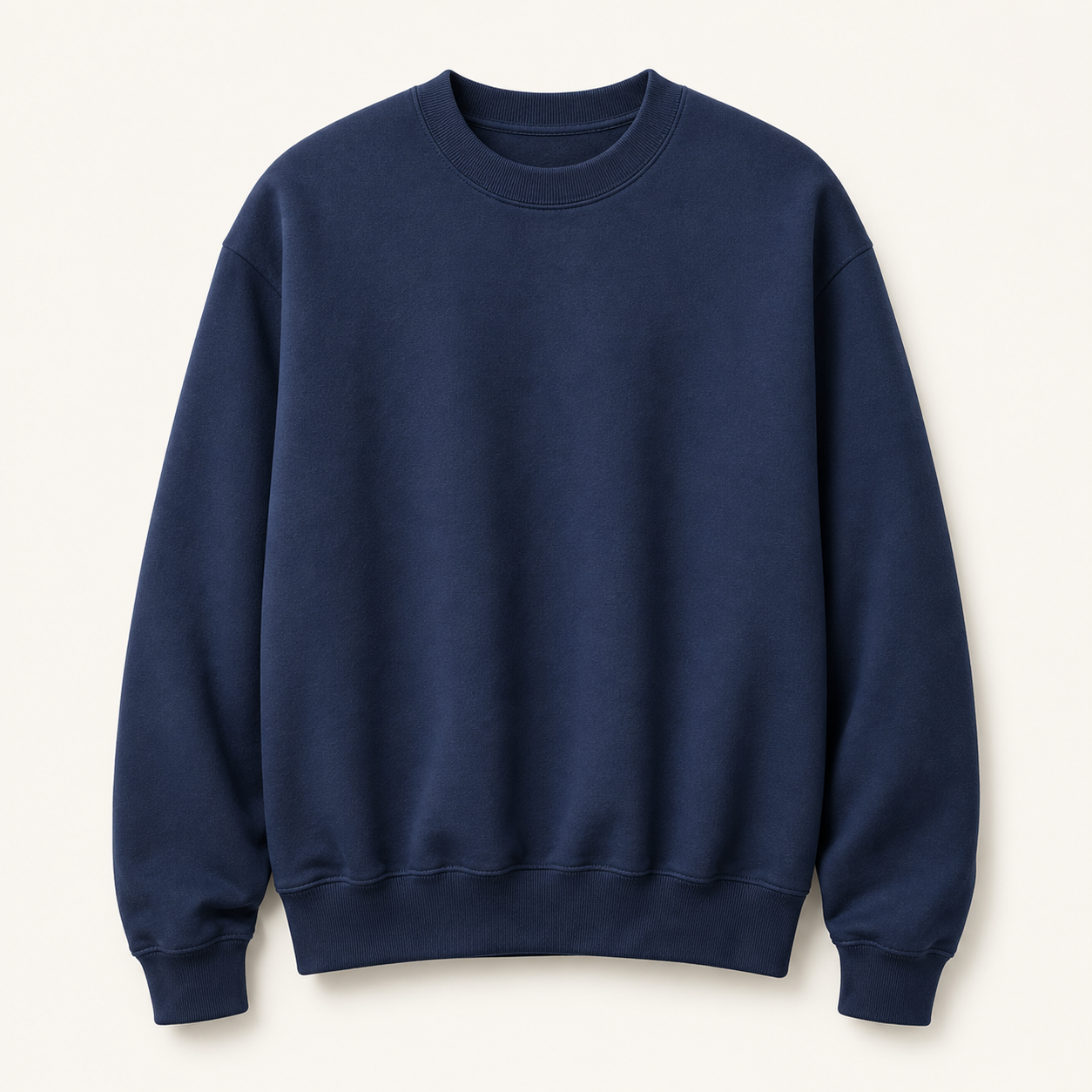 Navy - Men's Basic Fleece Crewneck Sweatshirts