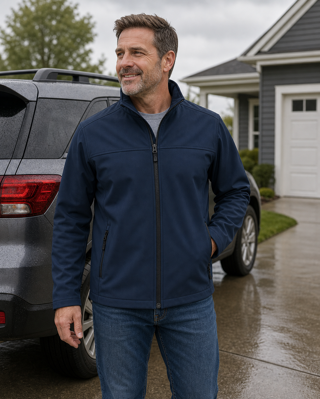 Men's Water-Resistant Windproof Softshell Jackets