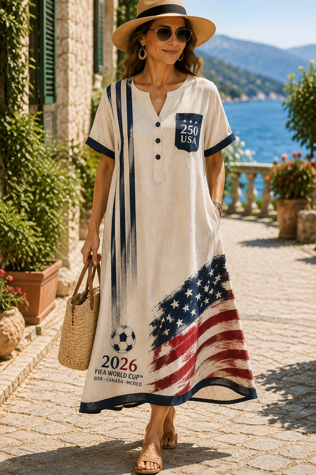 ✨13 PACK ONLY $45.99✨My Go-To Americana Cotton-Linen Dress 🇺🇸