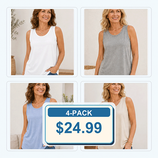 Loose Round-Neck Sleeveless Tanks for Women