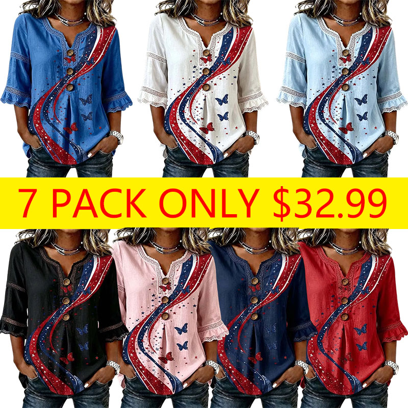 Women's Casual Retro Print T-Shirt