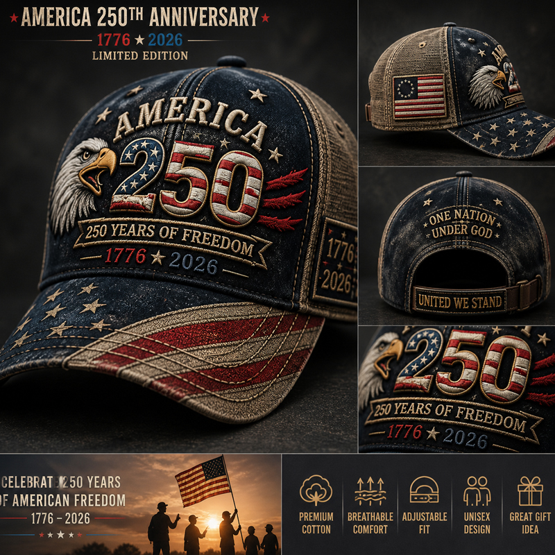 🇺🇸 Celebrate America 250 - Limited Edition Patriotic Cap