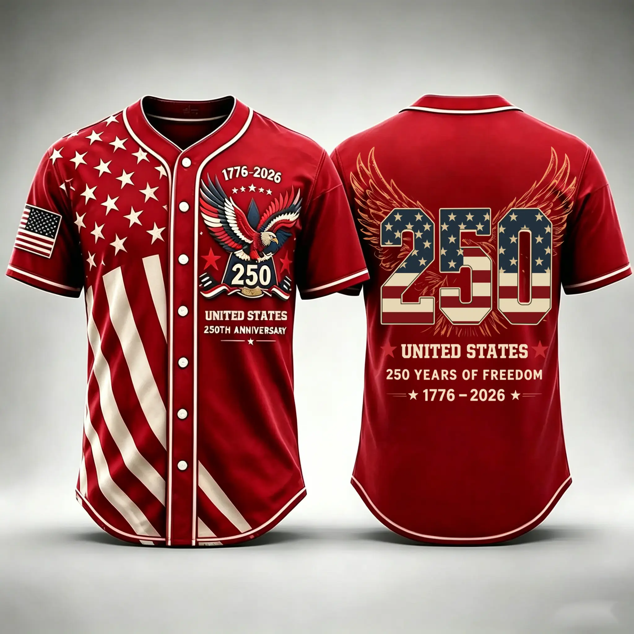 USA 250th Anniversary Baseball Jersey-women's