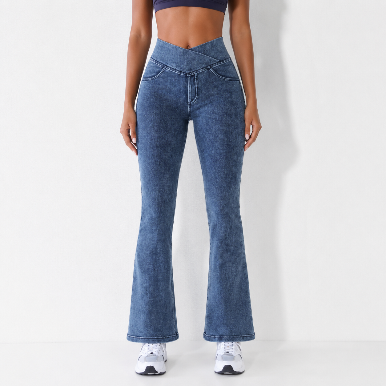 Women's High-Waisted Flared Jeans