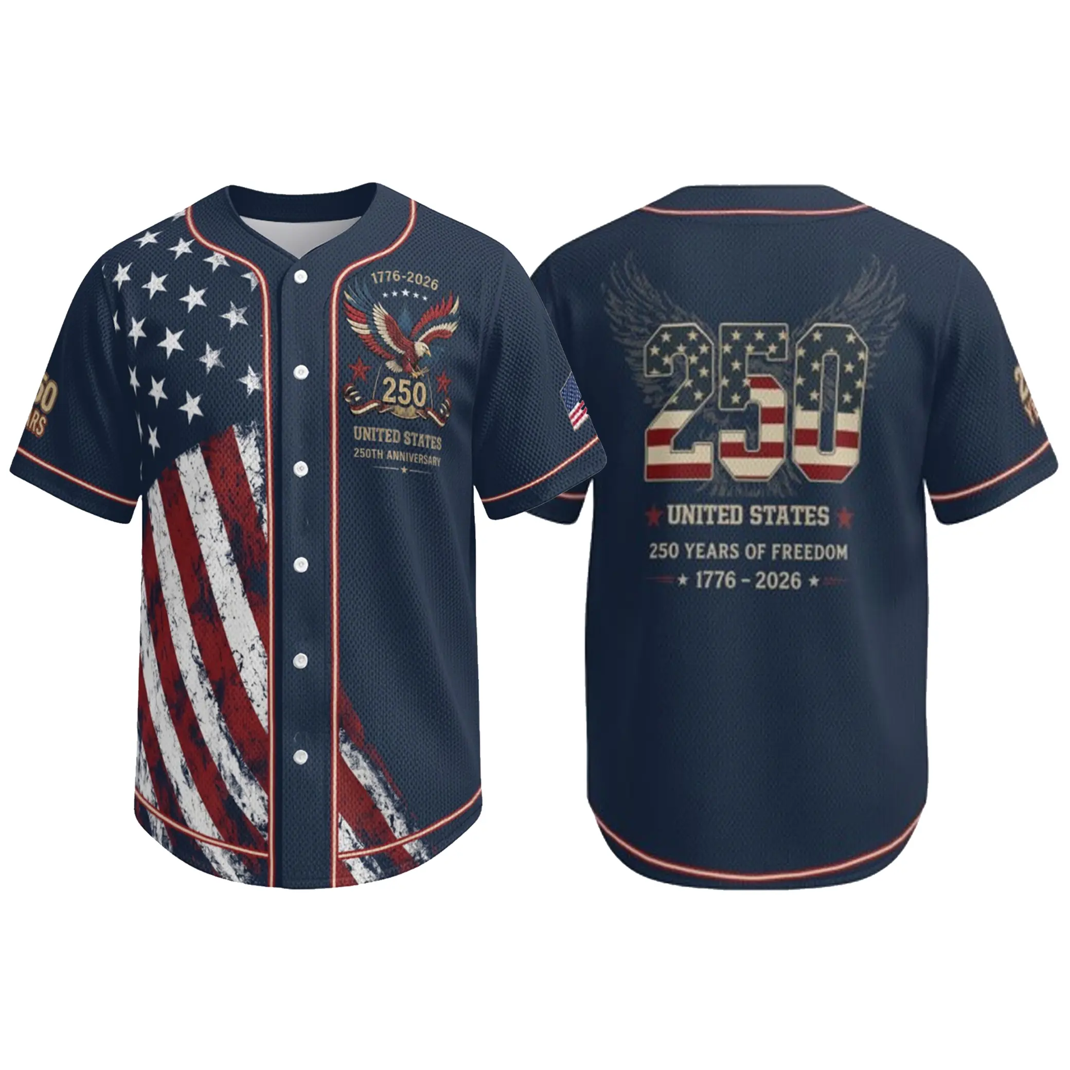 USA 250th Anniversary Baseball Jersey-women's