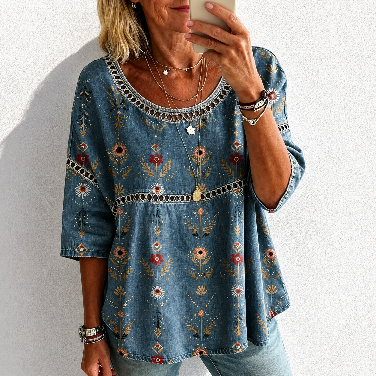 New Arrivals🔥 Women's Vintage Abstrct Casual Loose Blouse Shirt