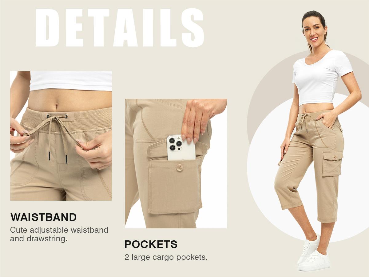 YSENTO Women's Cargo Pants Plus Size Outdoor Lightweight Capris Casual Trip Loose Shorts Summer Style Moms over 30 Comfy wear ootd Bottoms Basic Pink #SpringFresh