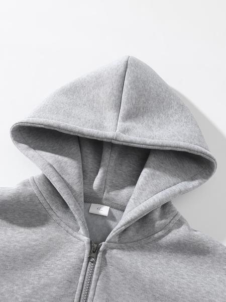 Men's Plain Two-piece Sweatsuit Set, Basic Regular Fit Casual Drop Shoulder Half Zip Hoodie & Pocket Drawstring Sweatpants, Men's Clothing