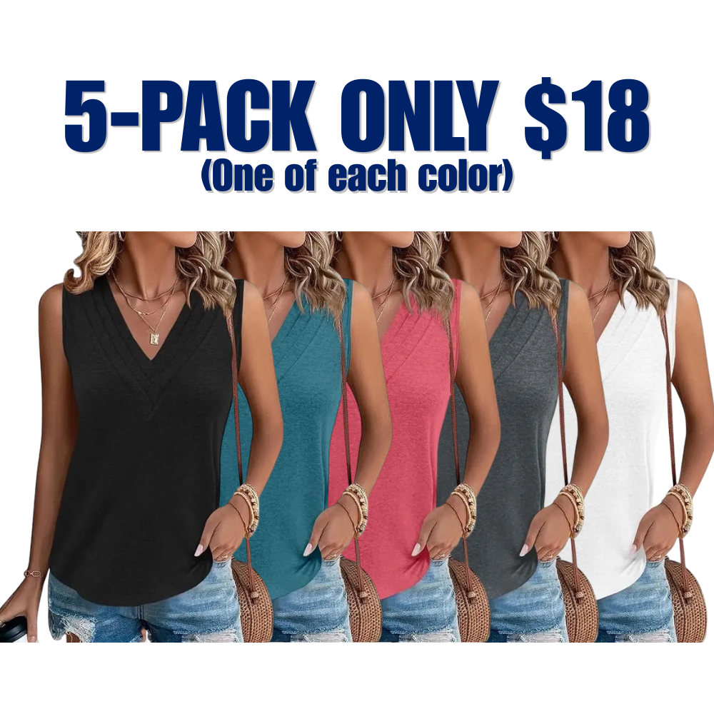 Women V Neck Tank Tops