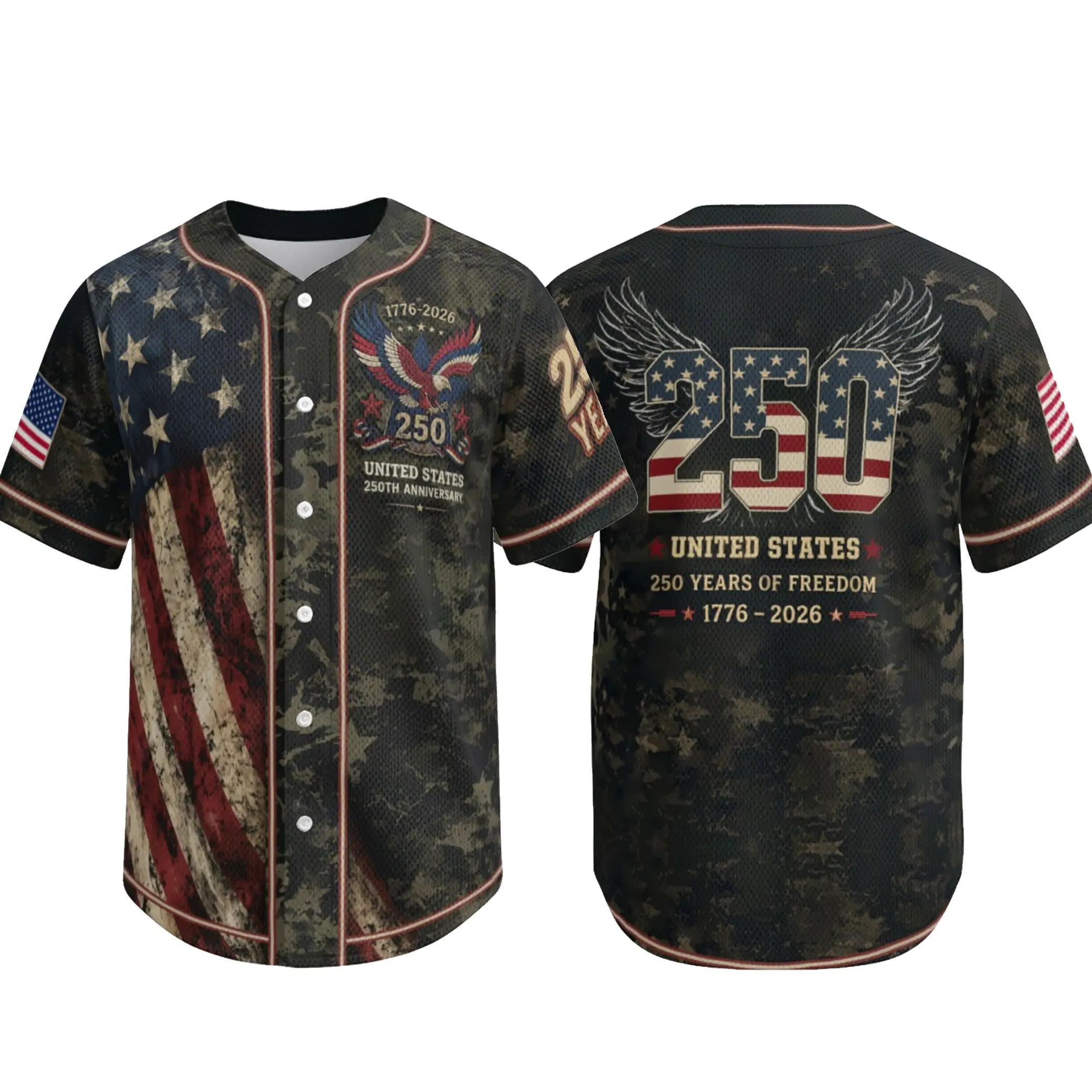 USA 250th Anniversary Baseball Jersey-women's