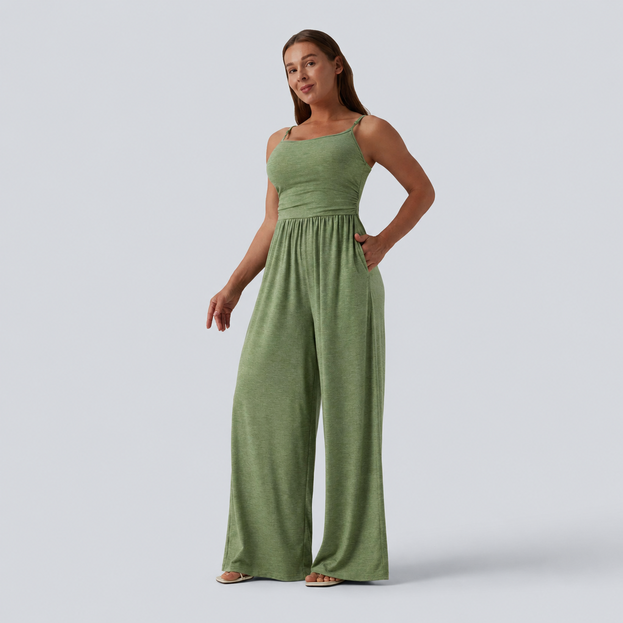 Women's Sleeveless Wide-Leg Lounge Jumpsuits