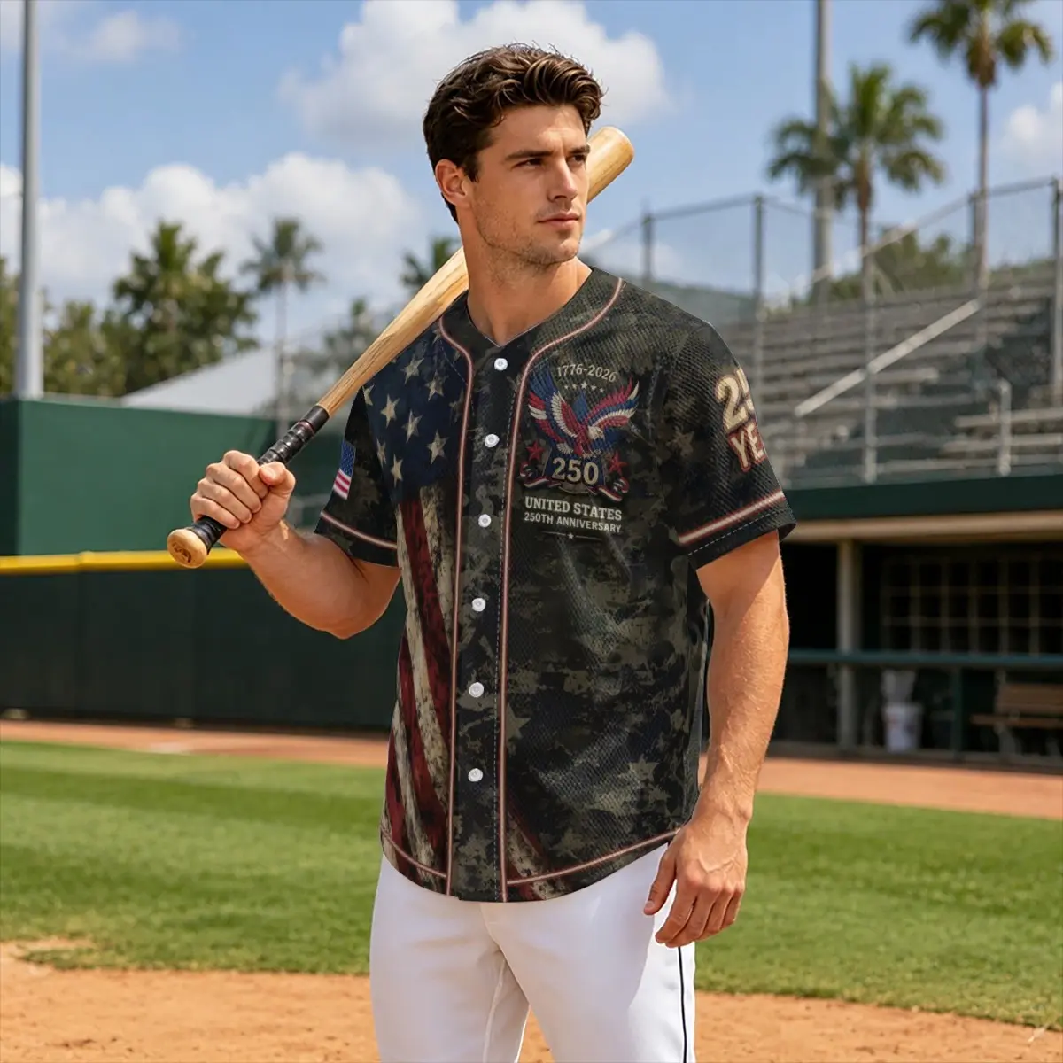 USA 250th Anniversary Baseball Jersey-women's