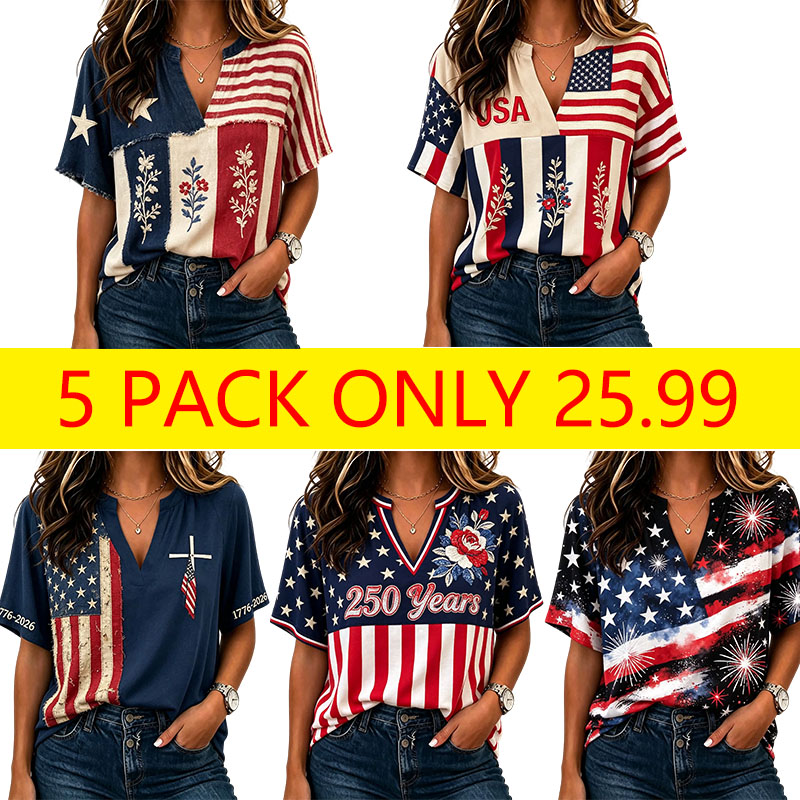 Women's Casual Retro Print T-Shirt