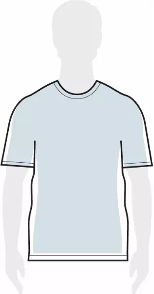 measurements men's loose shirt