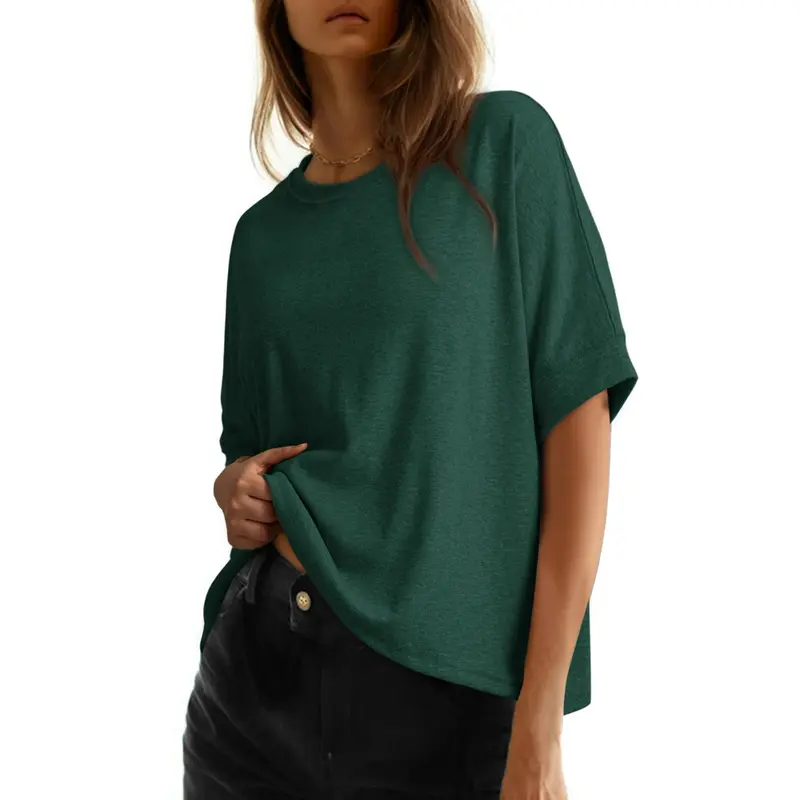 Dokotoo Women's Tops for Women 2026 Loose Oversized Basic Tee Comfortable Soft Fabric Flattering Fit - Womenswear