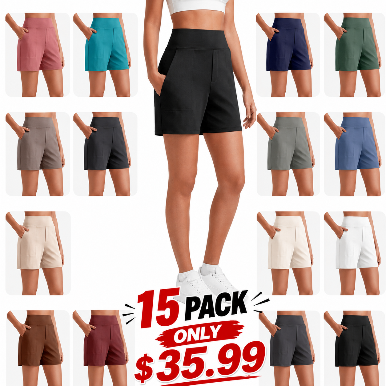 G4Free High Waisted Yoga Bermuda Shorts | Women Casual Activewear