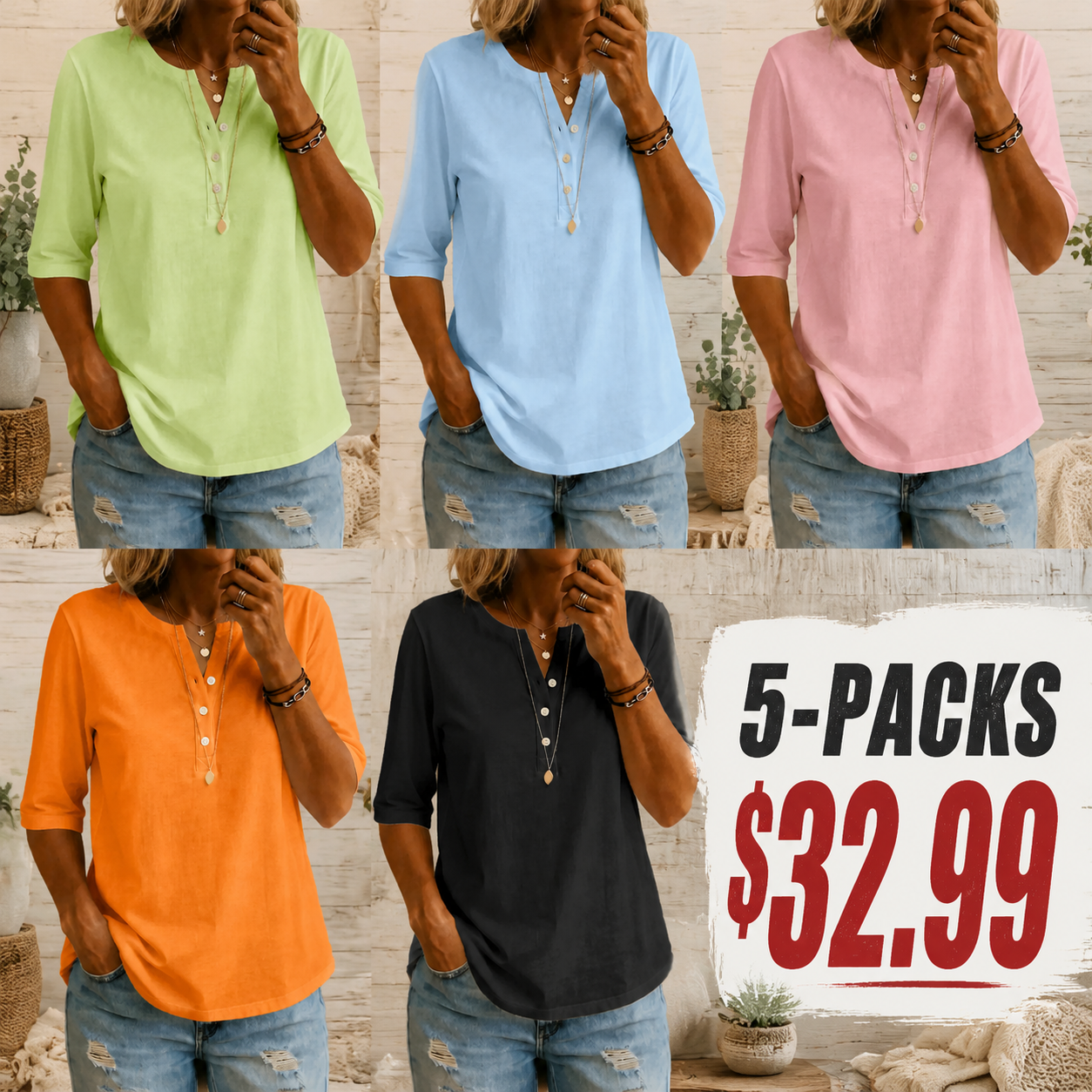 Nora | Blouse with Button