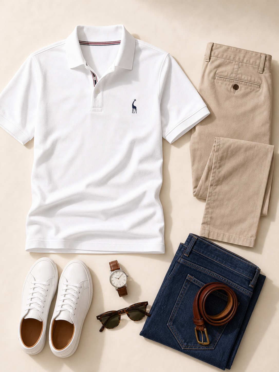 Men's Classic Embroidered Short Sleeve Polo Shirt