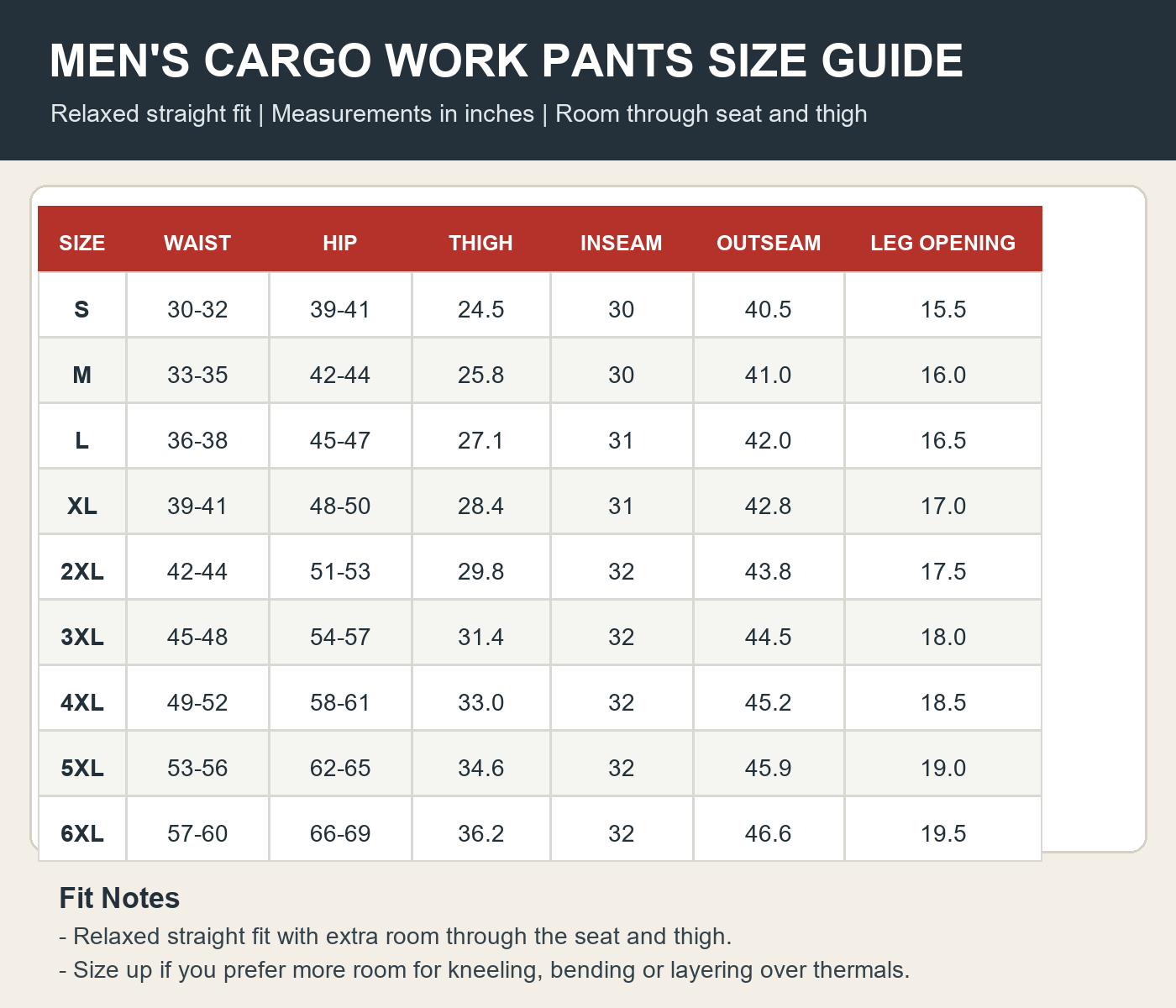 Men's Ripstop Double-Front Cargo Work Pants