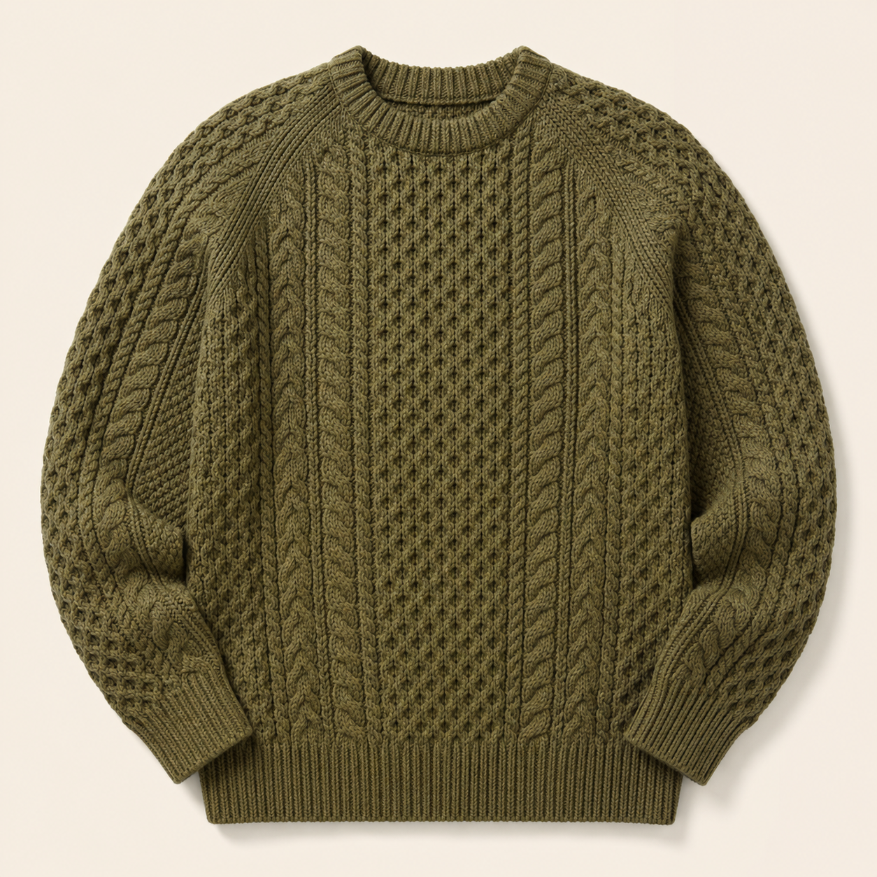Men's Cotton Fisherman Textured Knit Sweaters