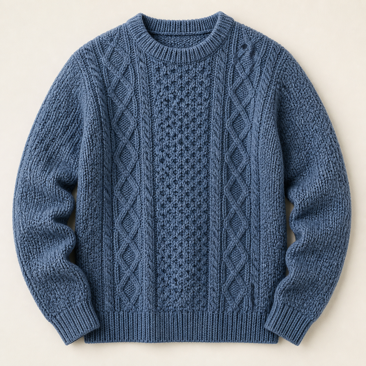 Men's Cotton Fisherman Textured Knit Sweaters