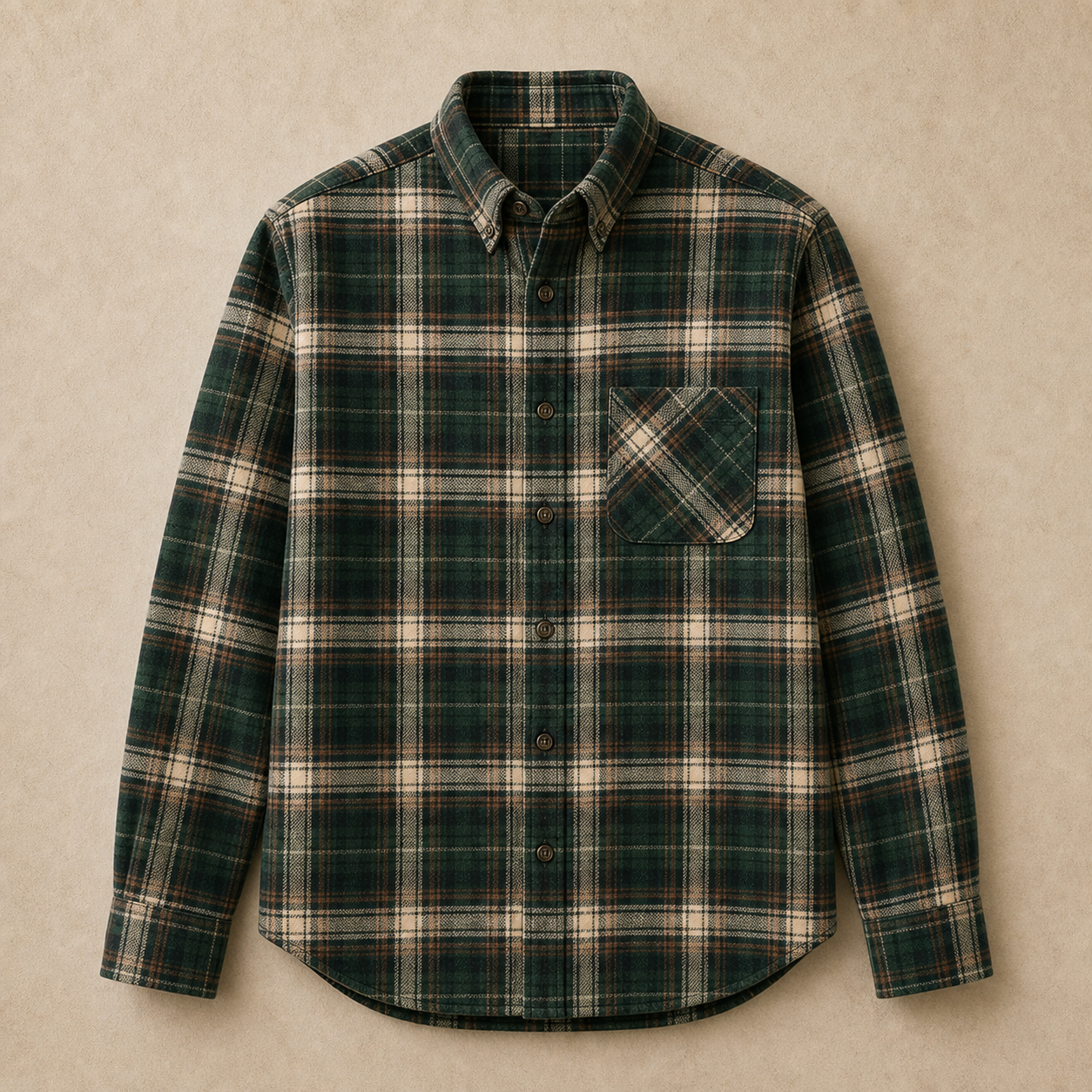 Men's Classic Plaid Flannel Button-Up Shirts