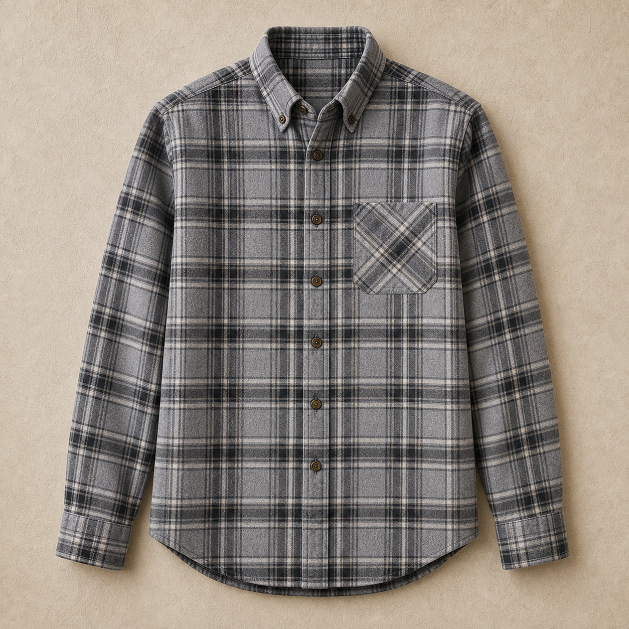 Men's Classic Plaid Flannel Button-Up Shirts