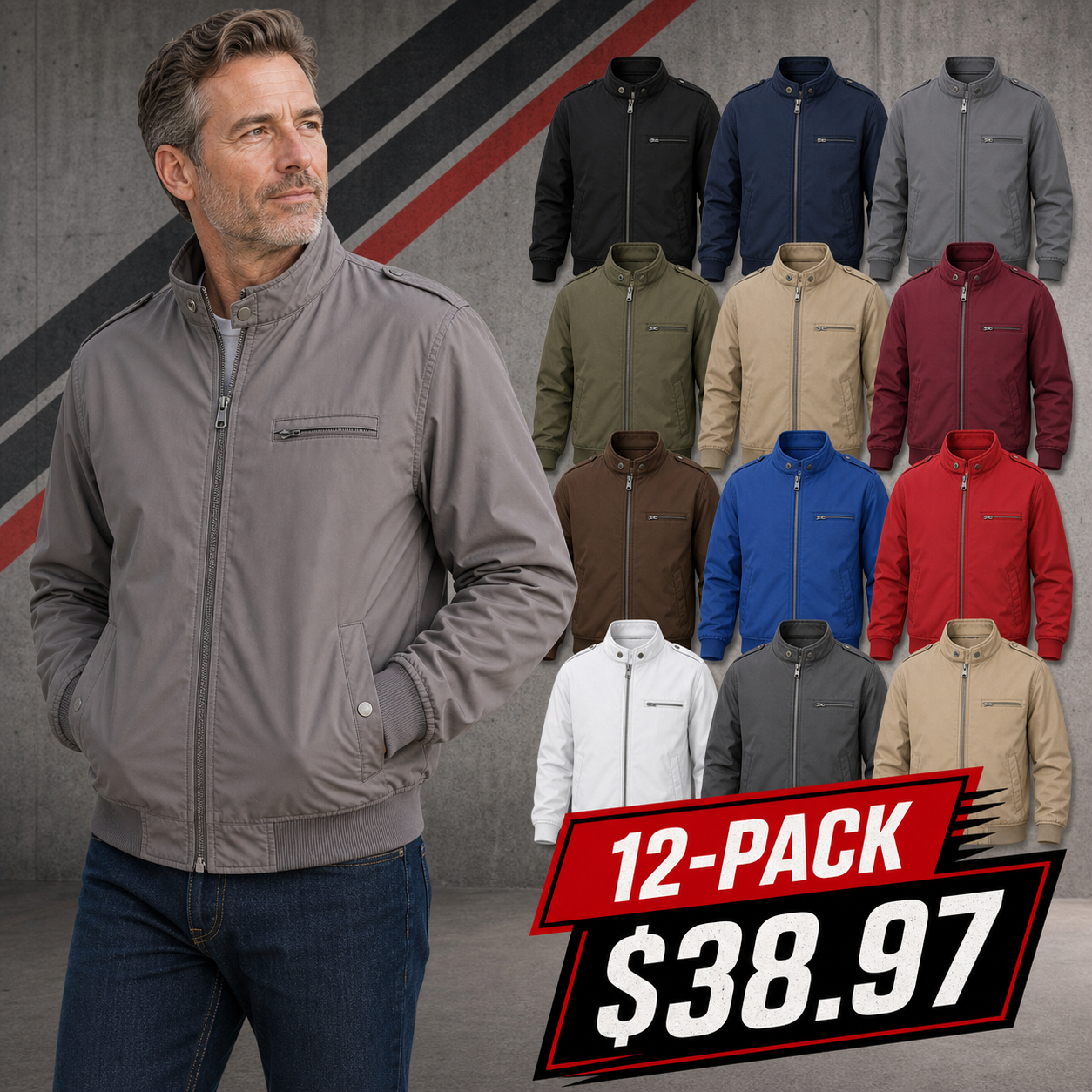Men's Classic Lightweight Racer Jackets