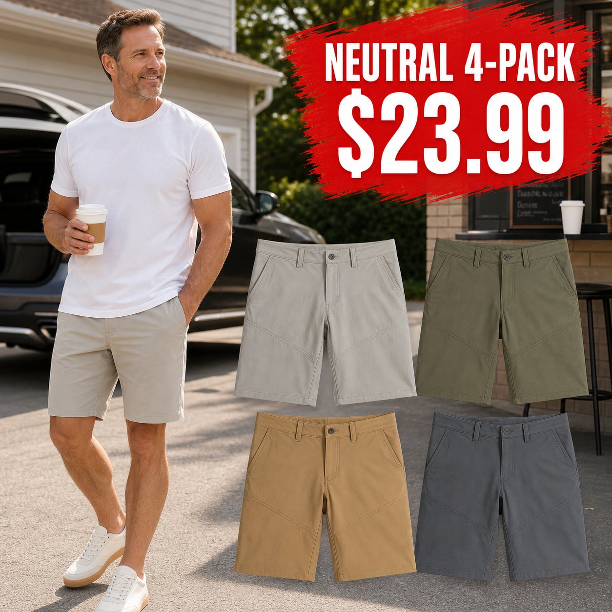Men's Stretch Hybrid Travel Shorts