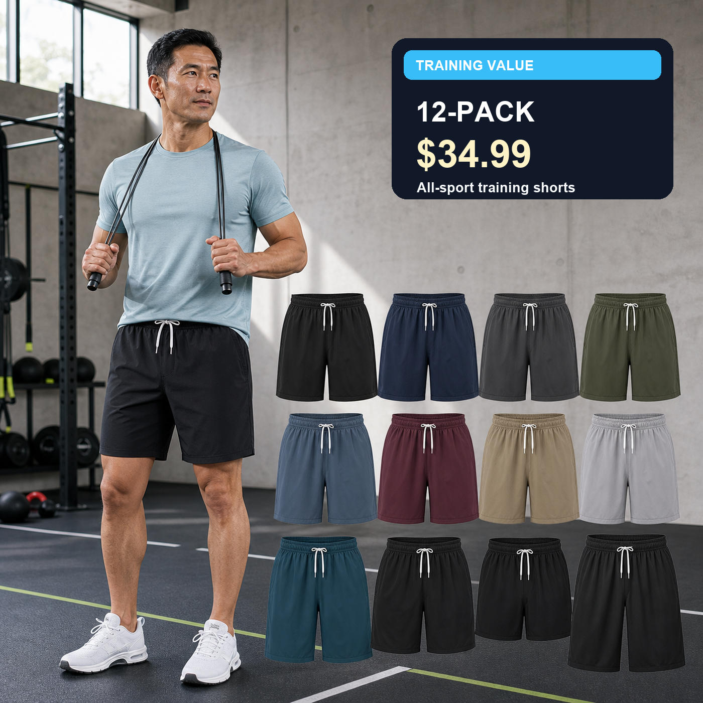 Men's Breathable Athletic Training Shorts