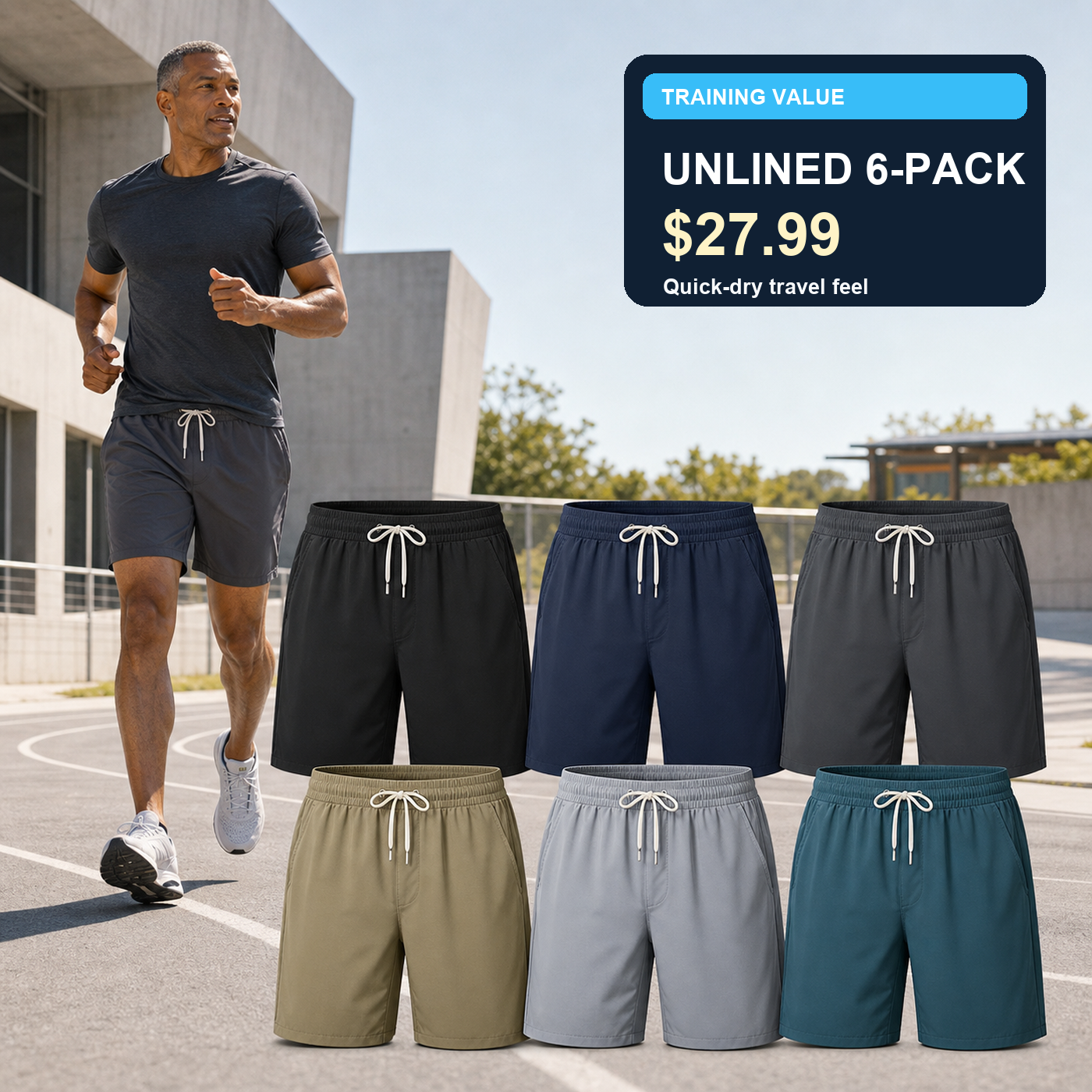 Men's Breathable Athletic Training Shorts