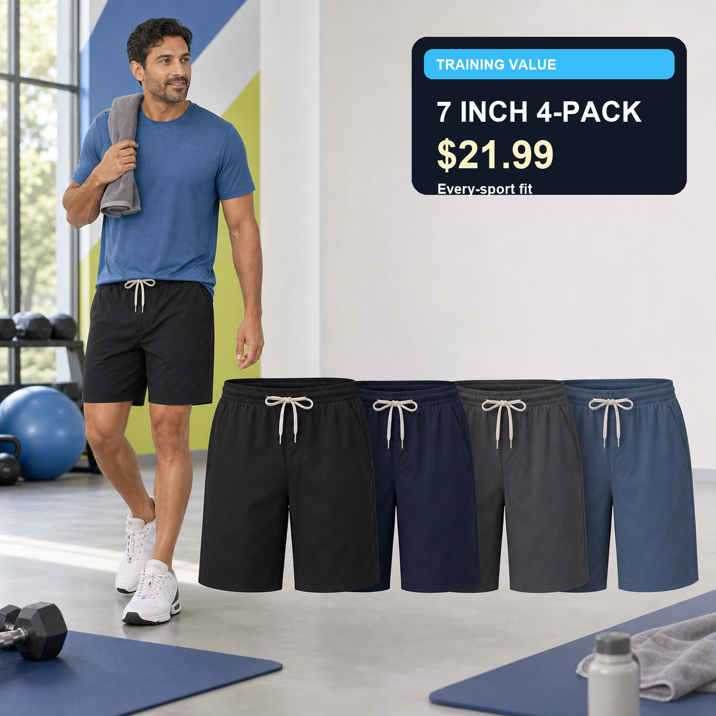 Men's Breathable Athletic Training Shorts