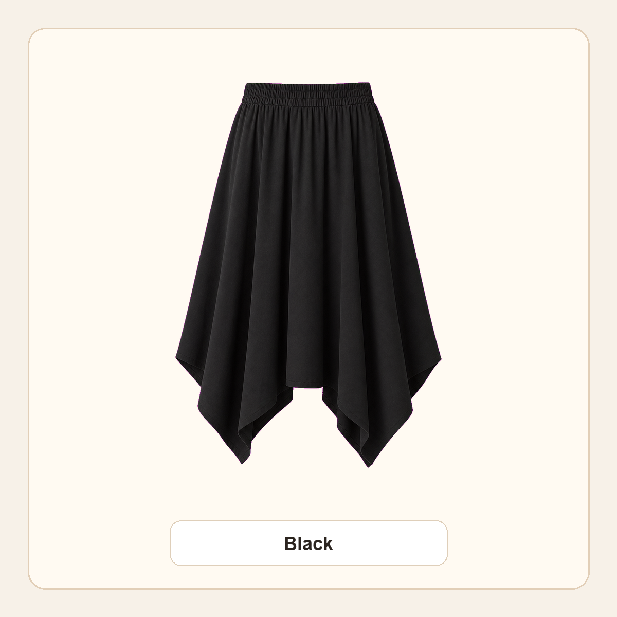 Women's Flowy Handkerchief Hemline Midi Skirts